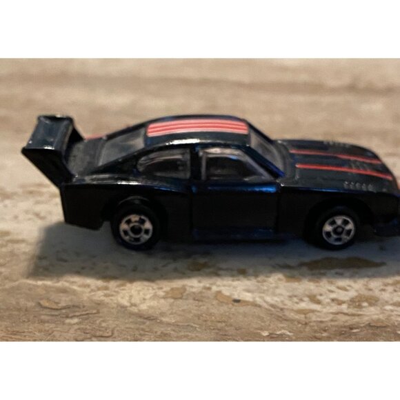 Vintage 1977 Ford Capri Toy Car Black With Red Stripes Goodyear - Picture 3 of 6